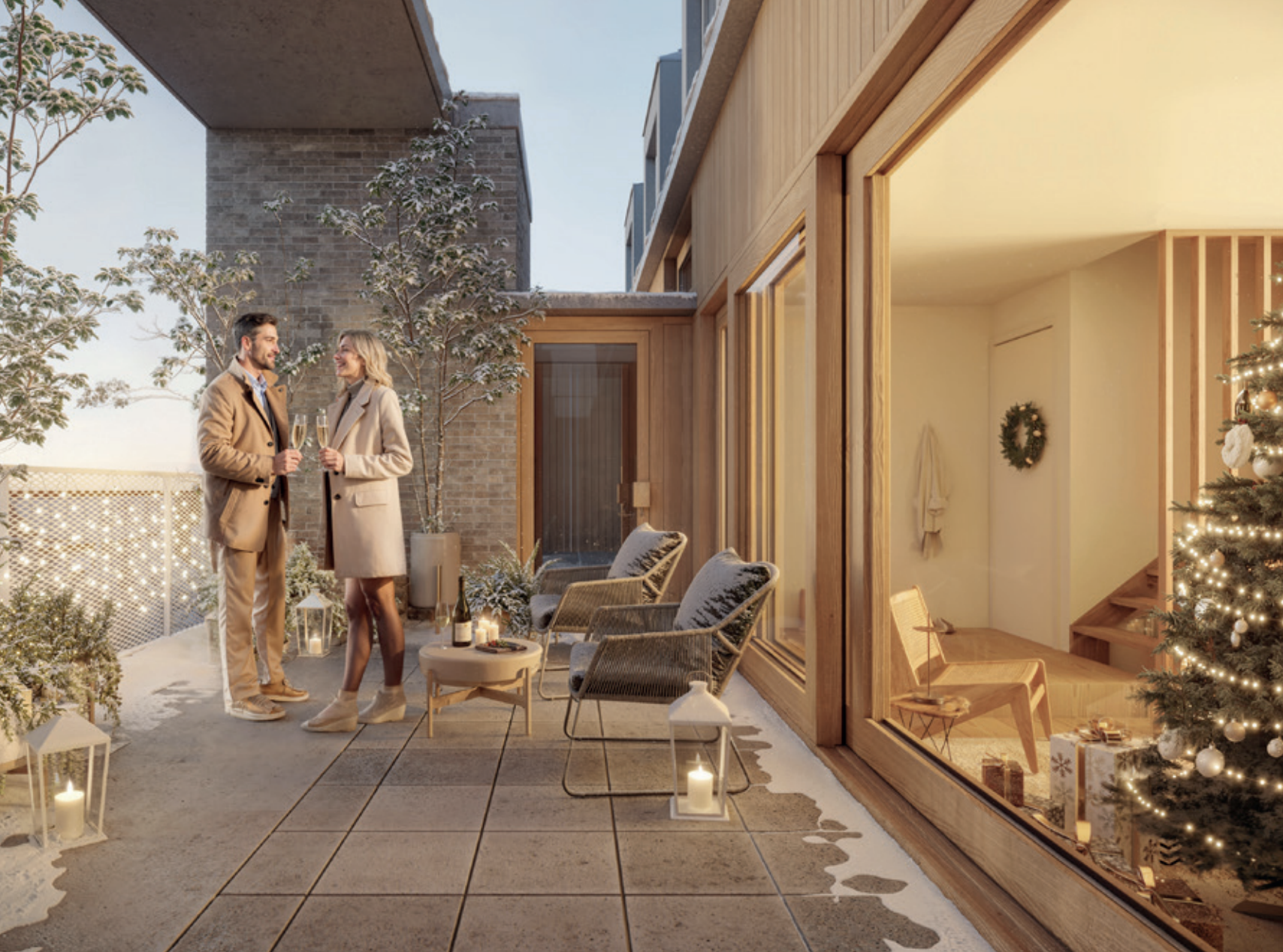 rendering van een nieuwbouwappartement in de Antwerpse slachthuisbuurt